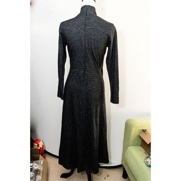 Vintage Vision Apparel Women's Gray Dress 12 modest long sleeve turtle neck maxi - Picture 2 of 6